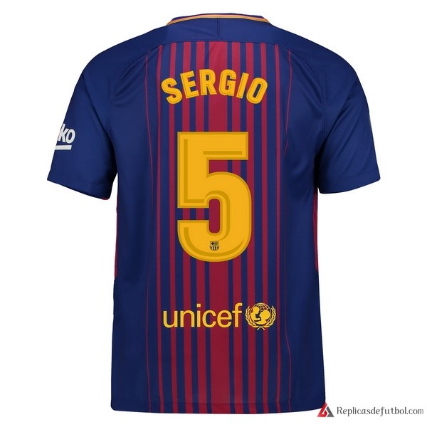 Camiseta Barcelona Primera equipación Sergio 2017-2018